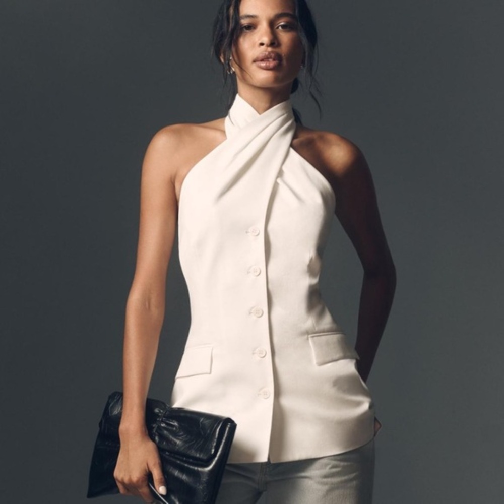 Mare Mare Cross-Neck Halter Tank